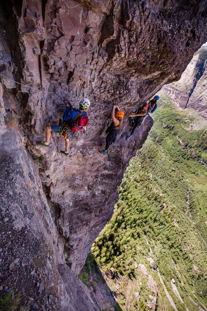 Via ferrata above Telluride, Colorado