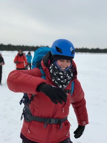 erin at MI Ice Festival